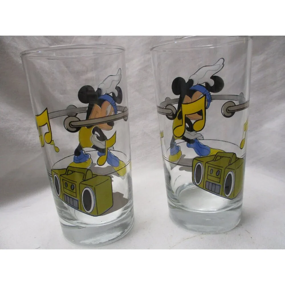 Minnie Mouse Disney‎ Aerobic Exercise Drinking Glass Tumbler Set of Two, WDW